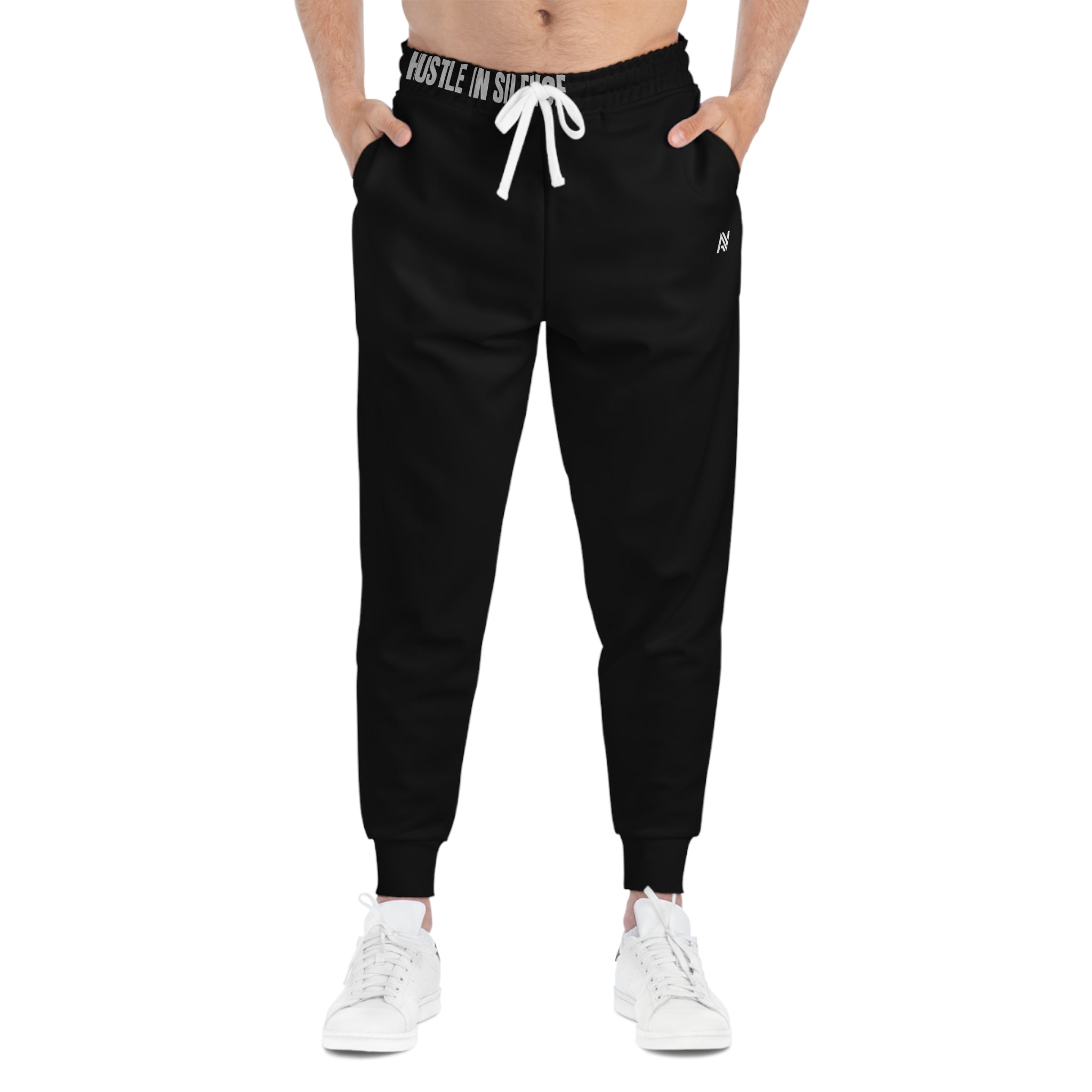 Hustle In Silence Athletic Joggers — Black Performance Sweatpants