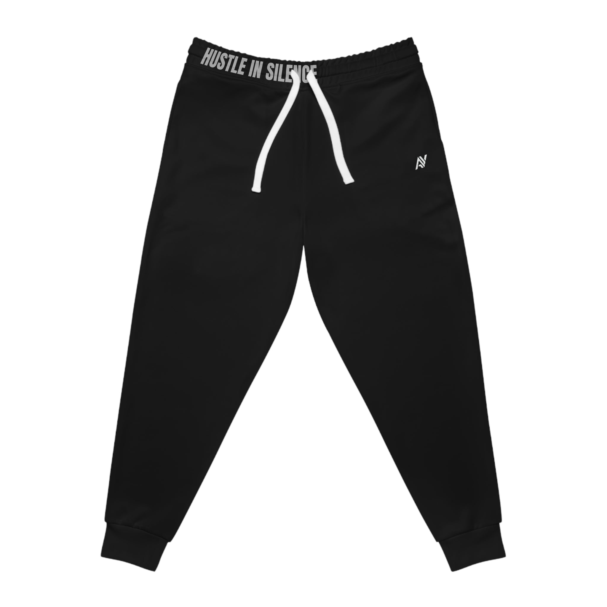 Hustle In Silence Athletic Joggers — Black Performance Sweatpants